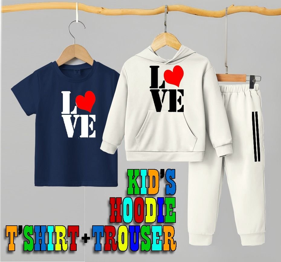 Heart Love Kids Track Suits 3 pcs
